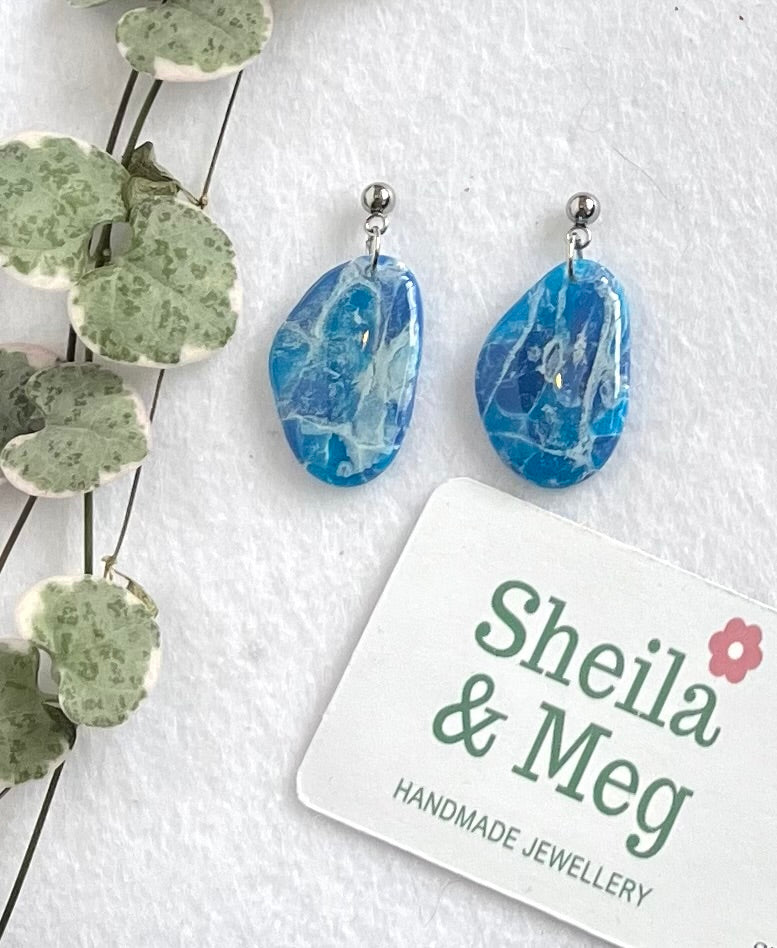 Faux Stones - Dangles - Blue