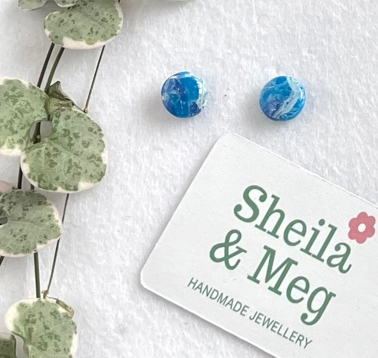 Faux Stones - Mini Studs - Blue