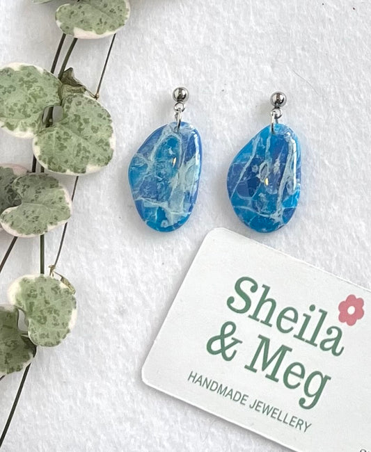 Faux Stones - Dangles - Blue
