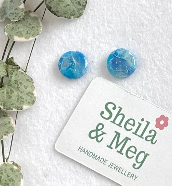 Faux Stones - Studs - Blue