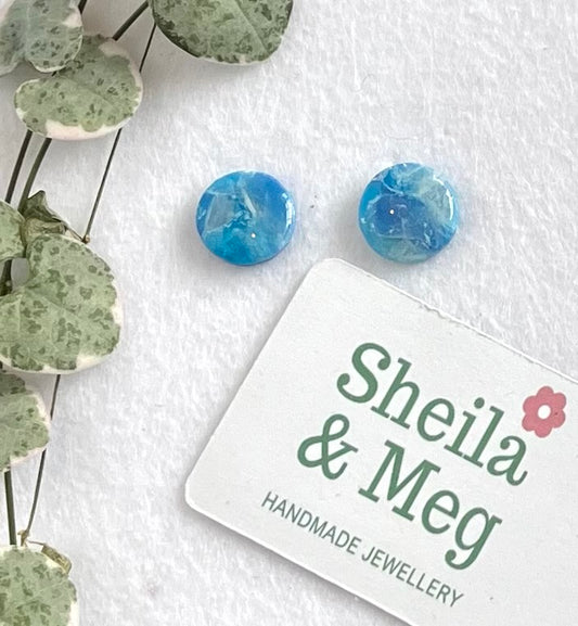 Faux Stones - Studs - Blue